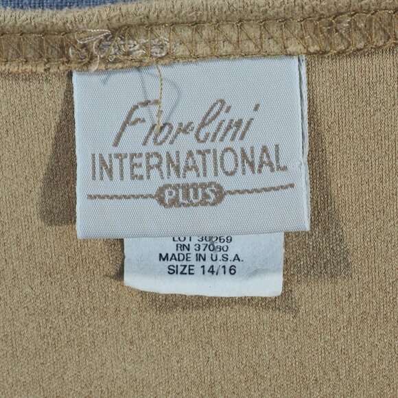 Vintage Fiorlini Shirt Womens 14/16 Tan Bell Flare Sleeve Soft Boho Cottage USA - Picture 3 of 12